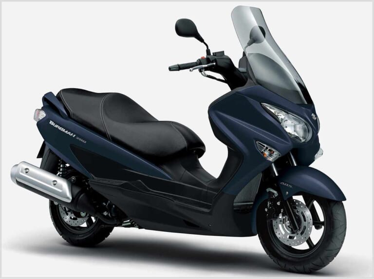 スズキ バーグマン200 ABS [’22後期 新型バイクカタログ]：ジャストサイズボディで優れた瞬発力も狙う
